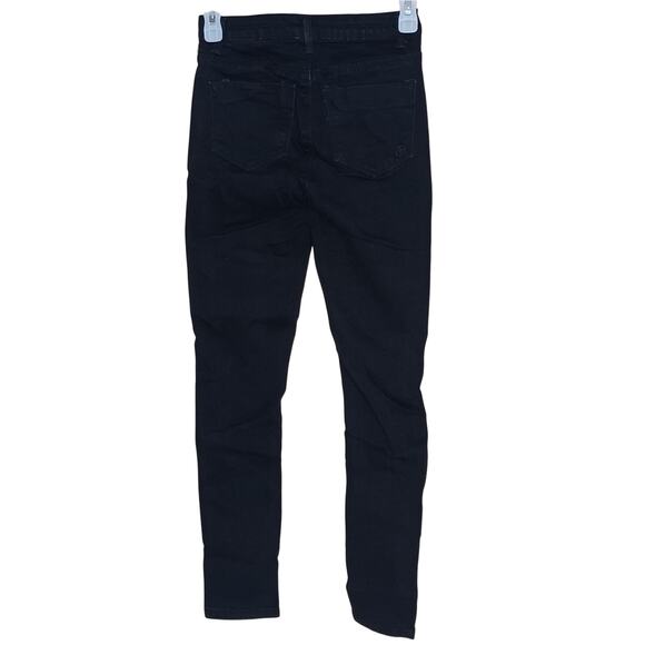 Indigo Rein Jeans Womens 3 Black Distressed Skinny Ankle Mid Rise Denim Pants - Picture 6 of 12